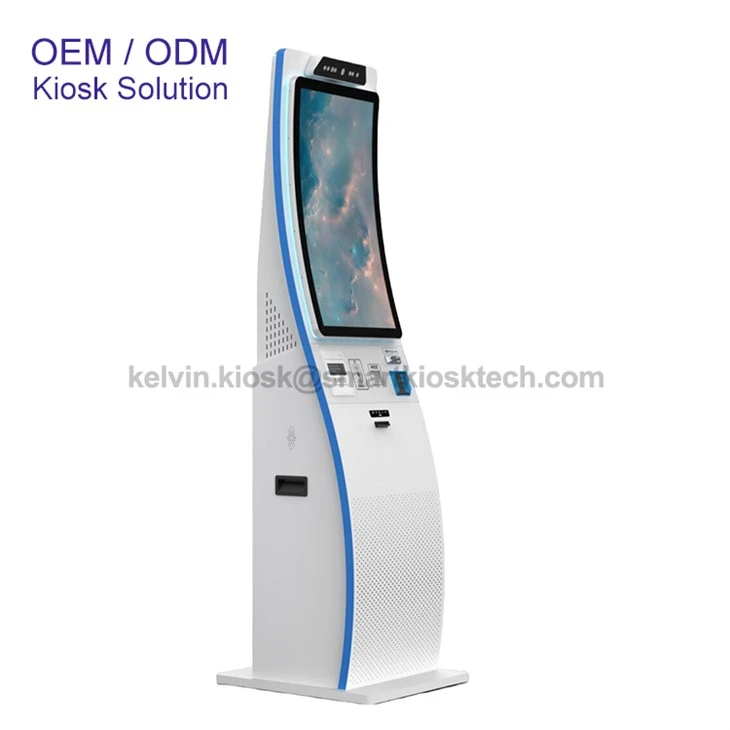 23.6 Inch Floor Standing Curved Screen Queue Kiosk best
