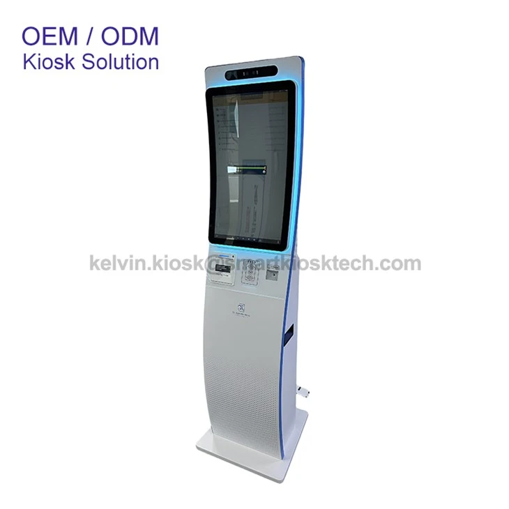 23.6 Inch Floor Standing Curved Screen Queue Kiosk suppliers